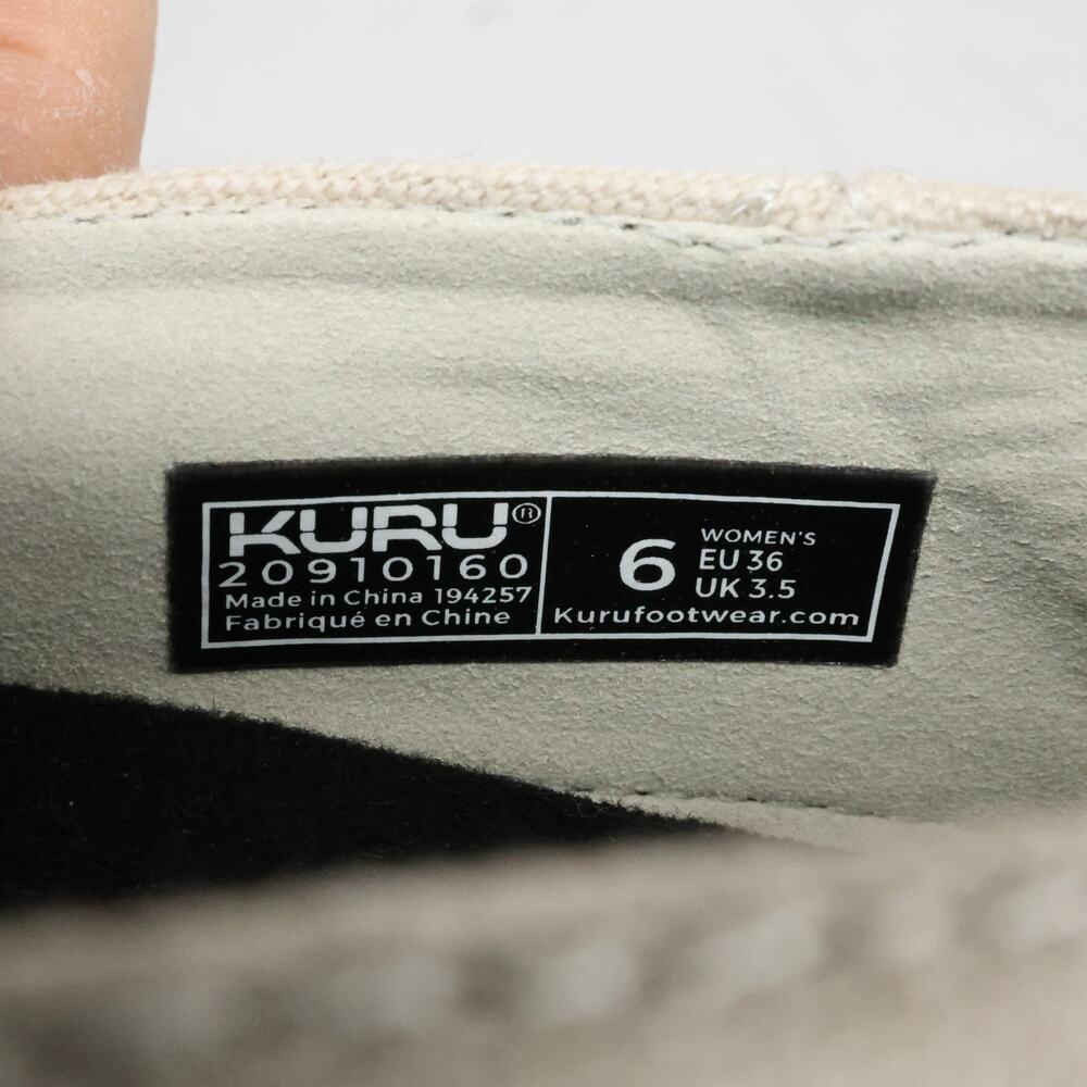 Kuru Shoes Womens 6 M Beige Canvas Roam Alta Slip On Sneakers Loafers Flats - Picture 5 of 14